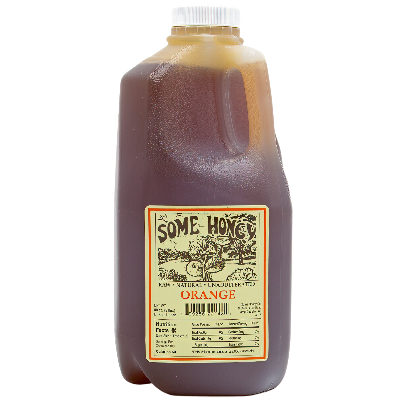 Orange Honey | Raw, Unfiltered, Grade A Honey | Some Honey